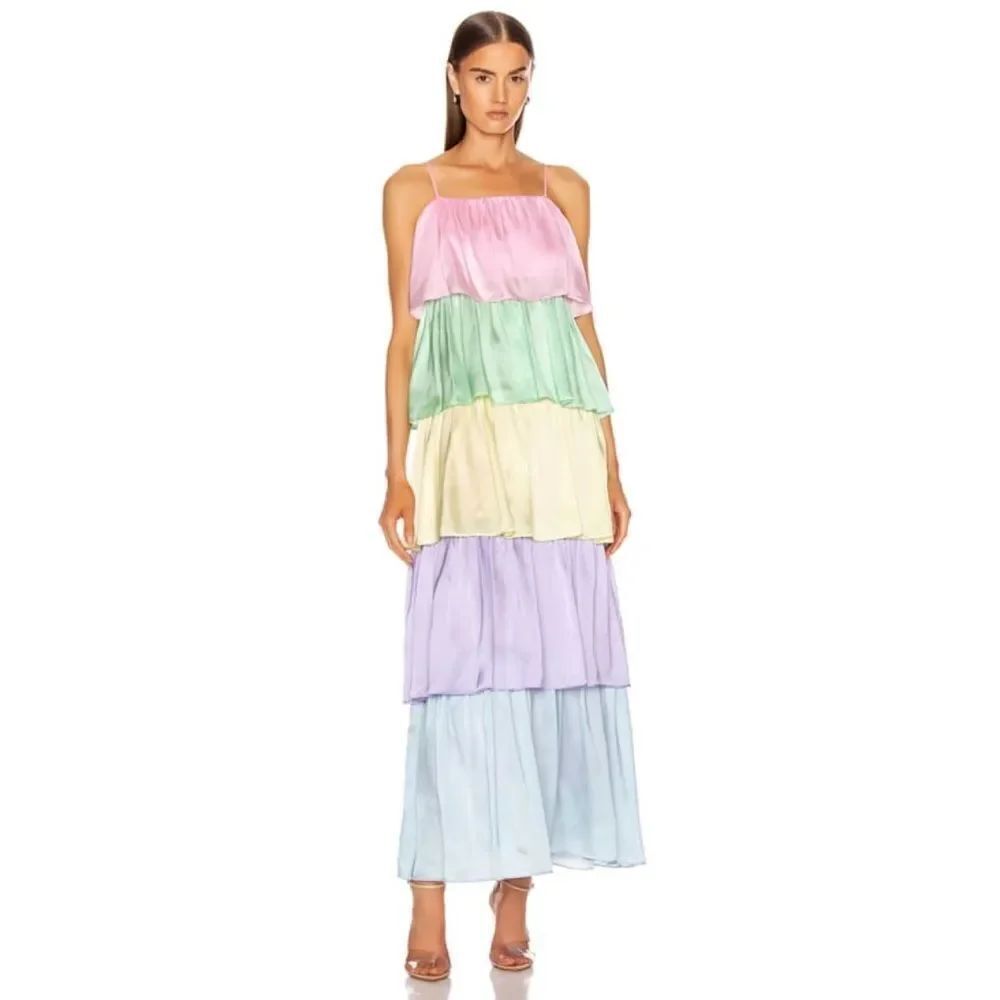 Olivia Rubin silk Neapolitan Colorblock Cici Dress size 10